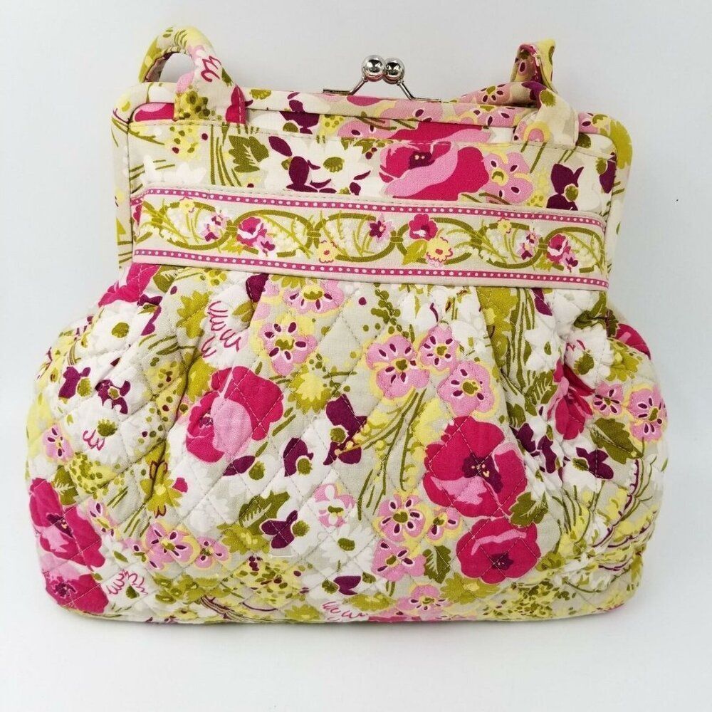 Vera Bradley Womens Pink Shoulder Bag Made Me Blush Alice Kisslock Pocketbook